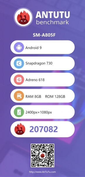 AnTuTu подтвердил Snapdragon 730 в Samsung Galaxy A80