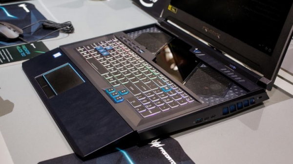 Acer представил игровой ноутбук с выдвижной клавиатурой