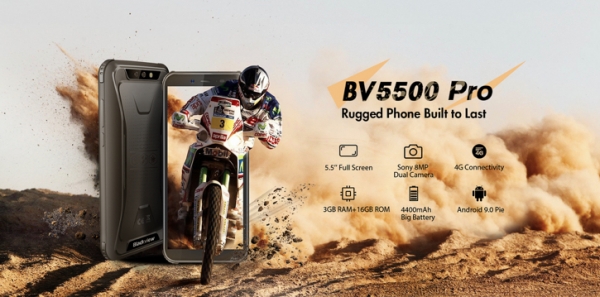 BlackView BV5500 Pro – защищенка с 4G, NFC и Android Pie за $89,99