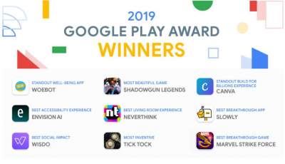 Названы лучшие приложения 2019 года по версии Google