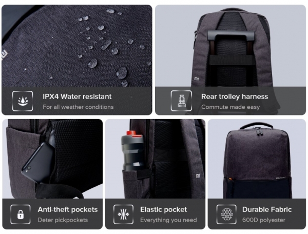 Xiaomi представила рюкзак Mi Business Casual Backpack с защитой от воды IPX4 и ценником в $15